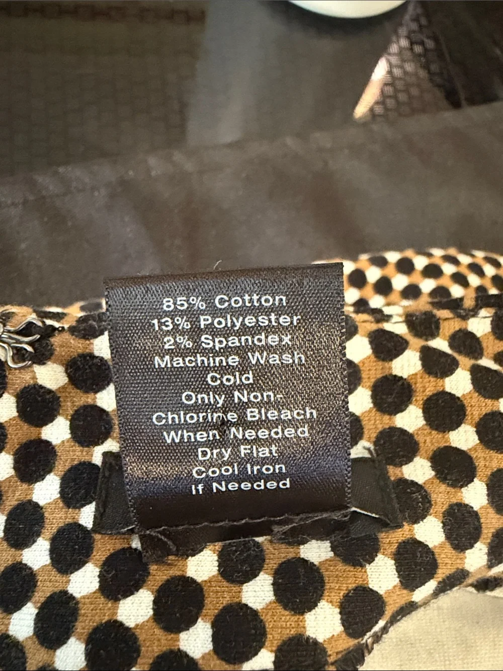 Ann Taylor Black, brown  and White Geometric Pencil Skirt